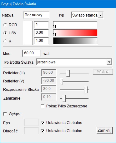 Właściwości świateł