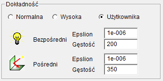 Radiosity - dokładność